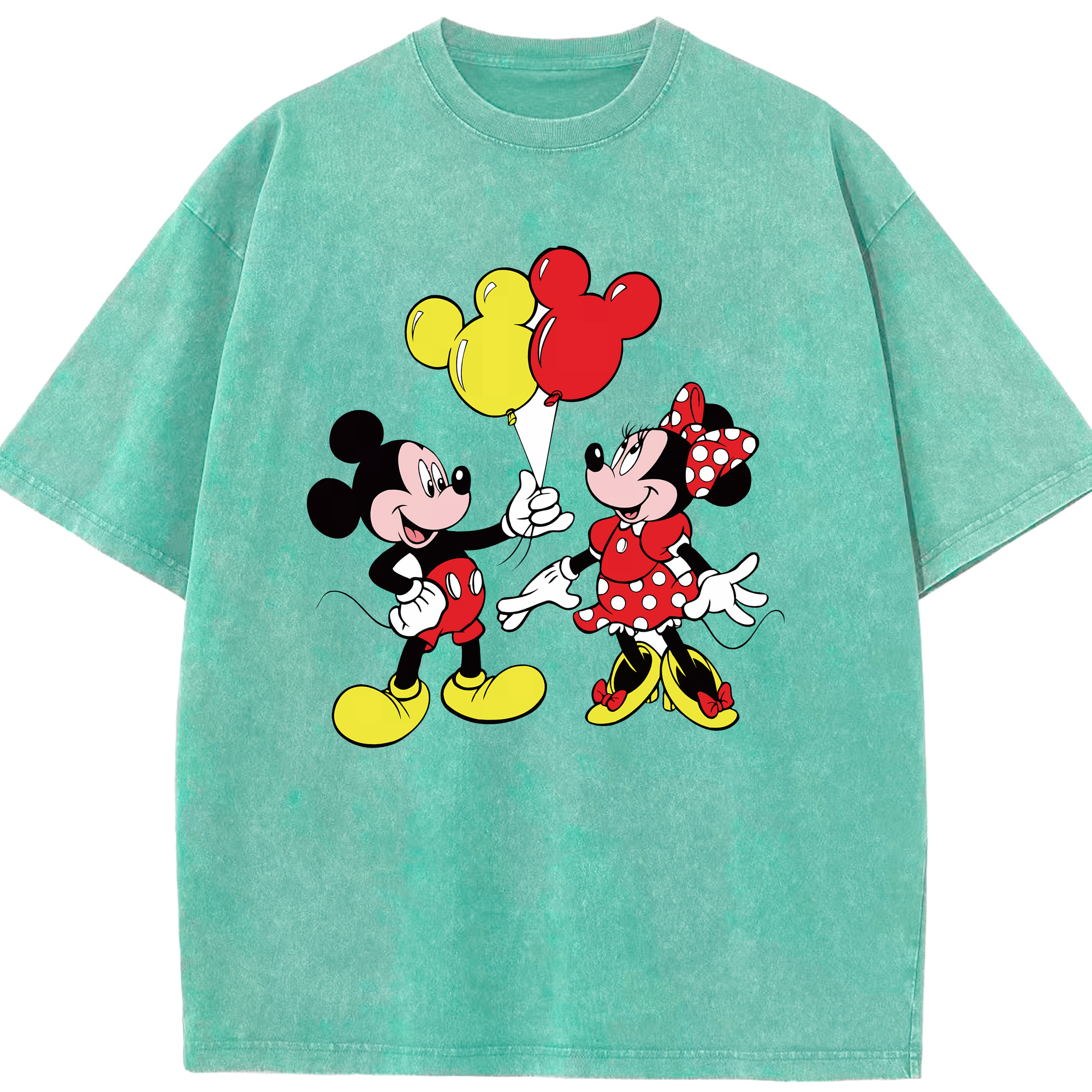 （画像用） ミッキーマウス Mickey Mouse 綿100% ヴィンテージ風 半袖Tシャツ（フロントプリント）